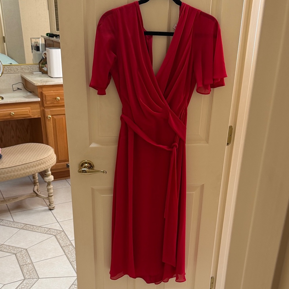 Polo by Ralph Lauren Elegant Red Midi Dress